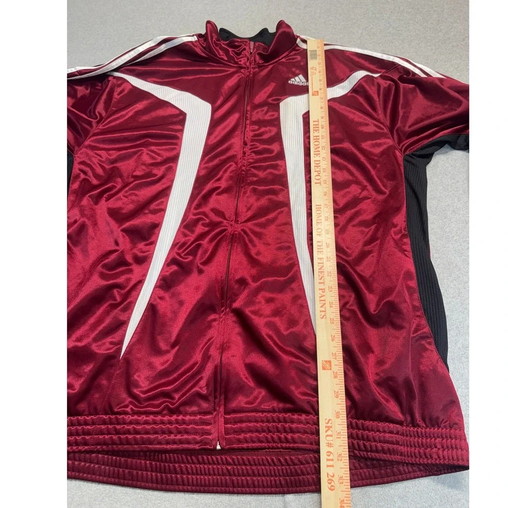 Adidas Track Jacket Mens 2XL Maroon Clima365 ClimaCool Full Zip Mesh‎ Activewear